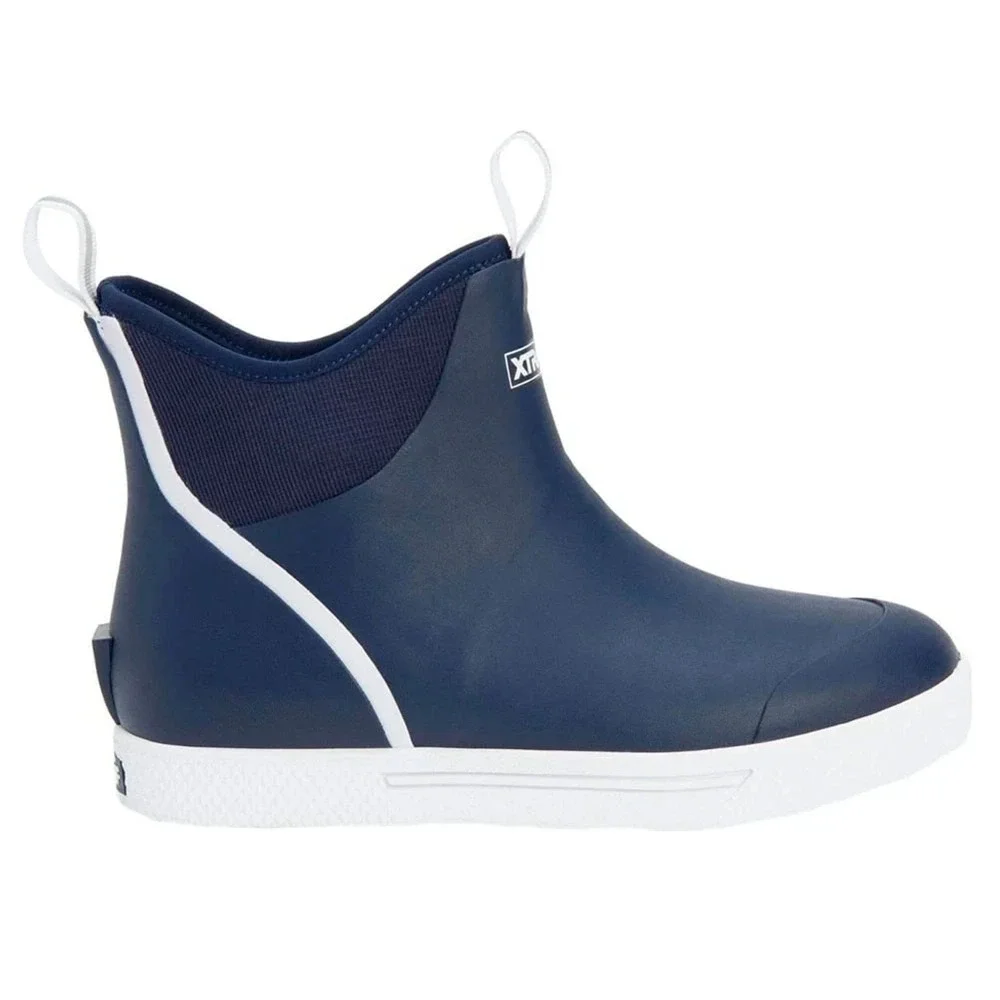 XTRATUF Men's Size 12 Wheelhouse 6" Ankle Deck Fishing Boots Navy Blue FREE SHIP